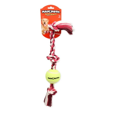 Mammoth Flossy Chews 3 Knot Rope Tug Dog Toy, Ships in Assorted Colors