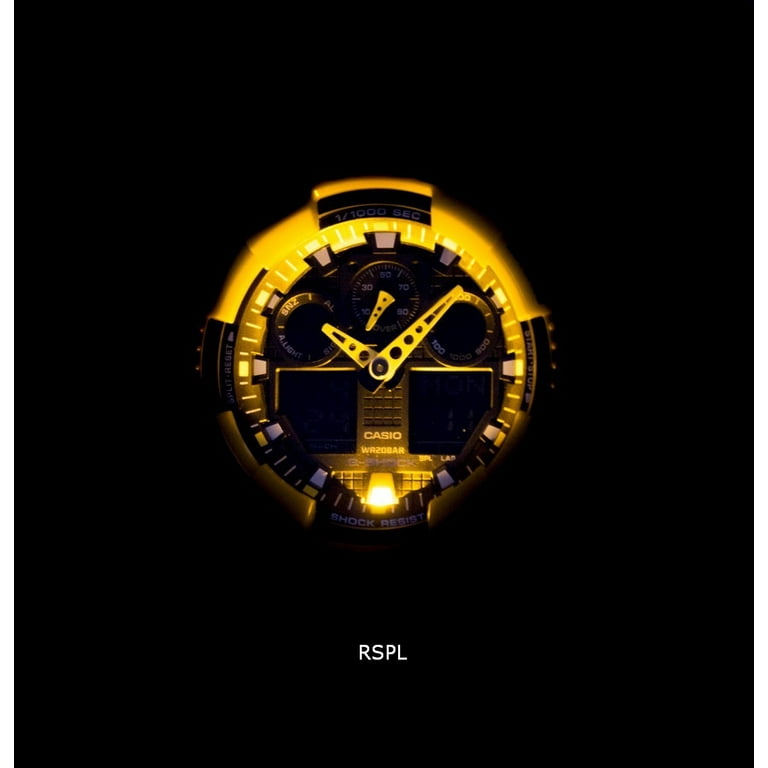 G-Shock Men's GA100A-9A Black Resin Quartz Watch with 35mm