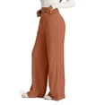 thumbnail image 7 of Women's Pants Fashion Workout Wide Leg Elastic Waist Sweat Fashion Line Loose Fall Casual Basic Trousers Casual Pants For Women, 7 of 7