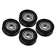 thumbnail image 1 of ADDHAT 4Ud De Polea Para Puertas Y De Nylon Negro Con Rodamientos Silenciosos Para Hogar, 1 of 8