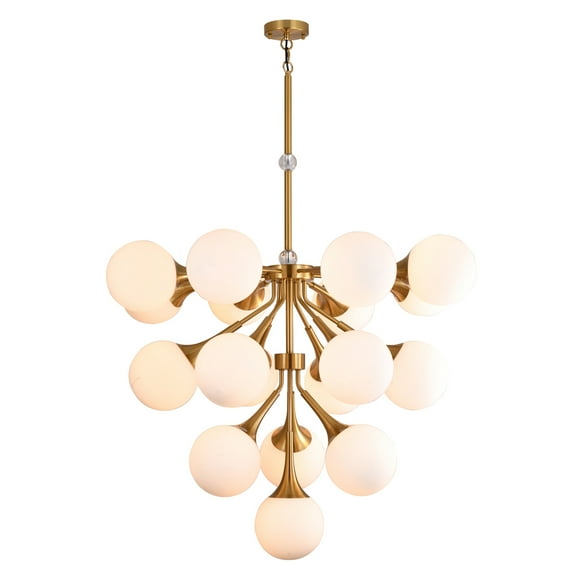 Bethel International Chandelier Copper Iron & Glass