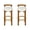 Bar Stool - White (Set of 2)+2, variant on YANGXUN Set of 2 Rubberwood Low Back Bar Stools Walnut Frame with White Foam Padded Round Fabric Seats for Kitchen Island Home Bar Dining Room