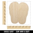 thumbnail image 2 of Cute Floral Flip Flop Sandals Wood Shape Unfinished Piece Cutout Craft DIY Projects - 6.25 Inch Size - 1/8 Inch Thick, 2 of 7