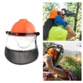 thumbnail image 4 of Protector facial de casco forestal para protección de corte de madera protector facial amarillo, 4 of 7