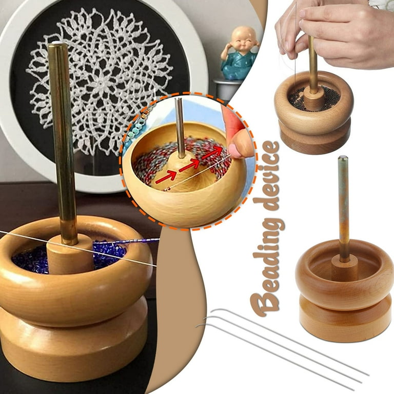 New DIY Jewelry Making Tools Wooden Bead Holder Seed Tool Supplies Crafting  Bracelet Bead Threader Beaded Bowl DIY Bead Stringer