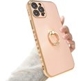 thumbnail image 1 of Newseego Compatible for iPhone 12 Pro Max Case (6.7 Inch),Soft TPU Cute Plating Case with Diamond Ring Kickstand Thin, 1 of 5