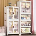 thumbnail image 2 of Armarios para dormitorio de bebé, armario, contenedores plegables para ropa, armarios visuales transparentes, estante organizador de ropa con soporte de carga estable, 2 of 4