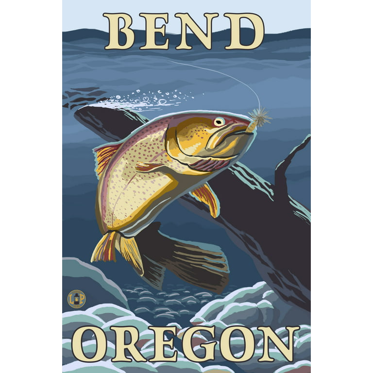 Cutthroat Trout Fishing, Bend, Oregon (12x18 Wall Art Poster, Room