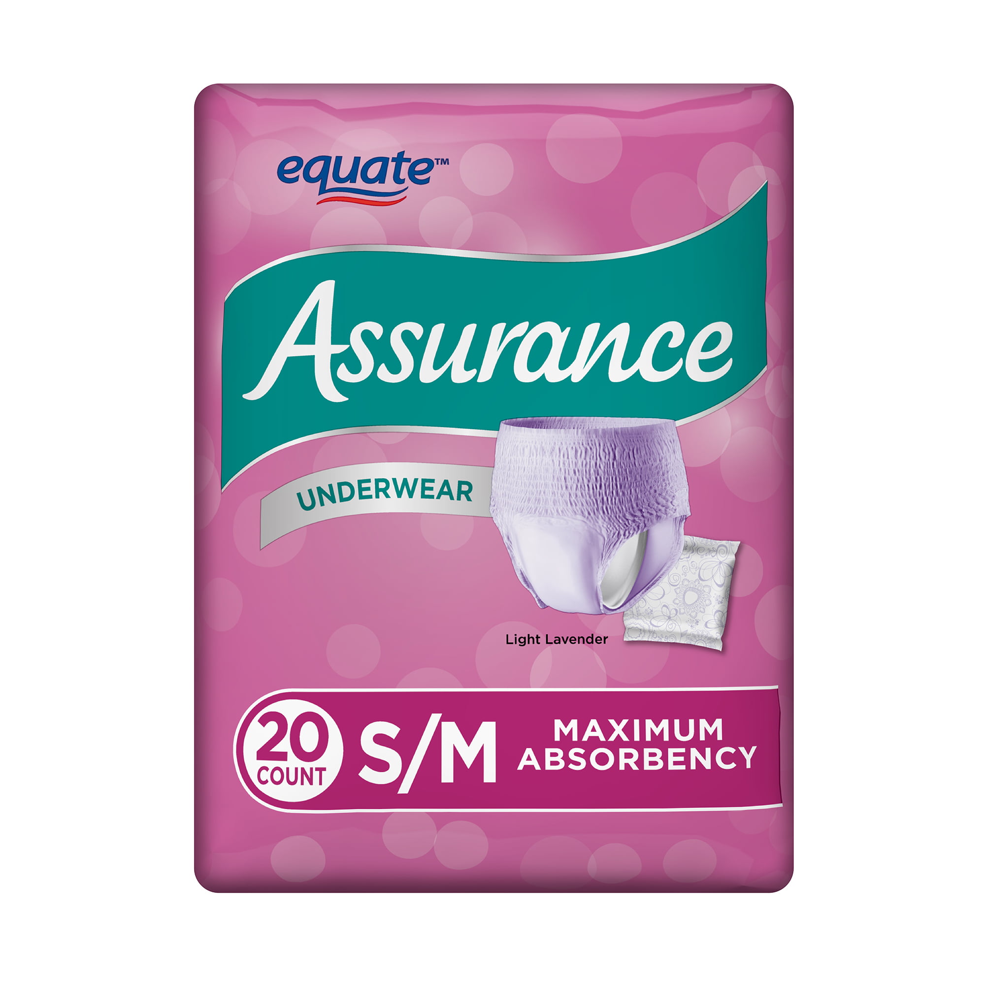 Assurance Incontinence Underwear for Women, Maximum, S/M, 20 Ct ...