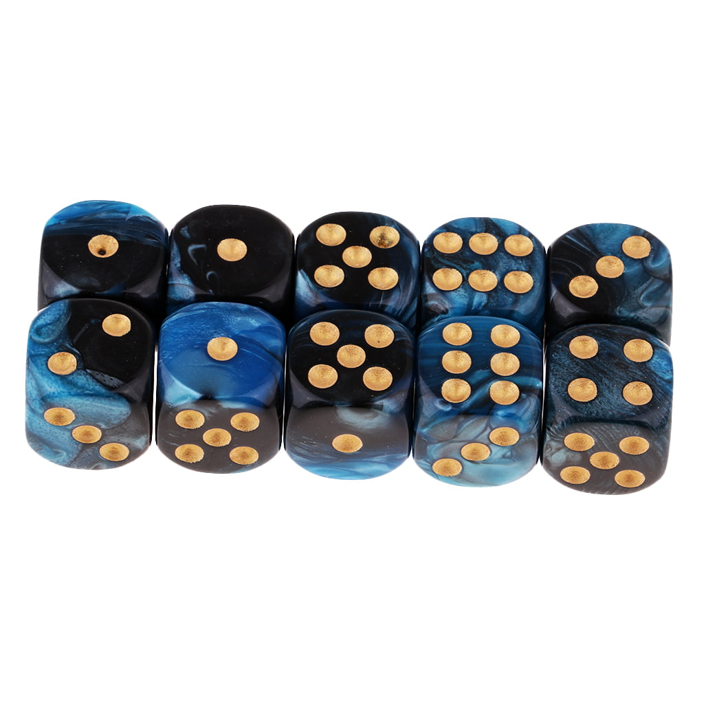 10x wood dice 12mm kid toys game 6 sided dice number or point  BS 