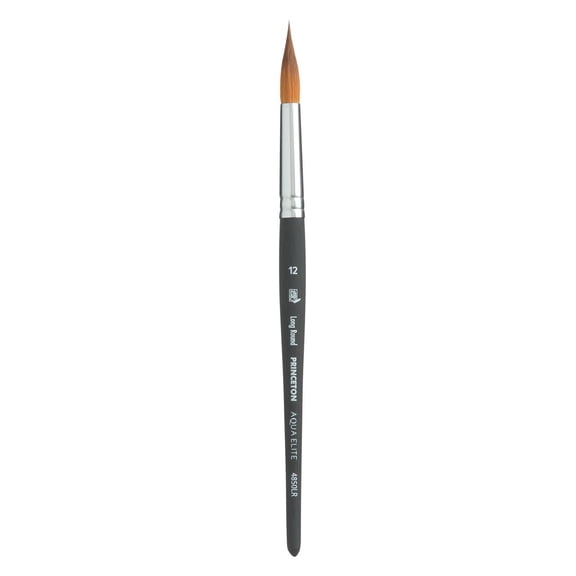 Princeton Art & Brush Co Aqua Elite Synthetic Kolinsky Sable Watercolor Brush, Long Round, 10