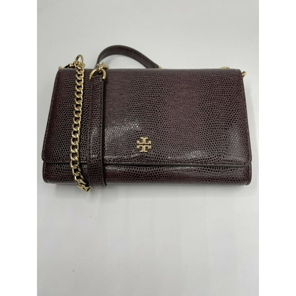 Tory Burch Emerson Embossed Lizard Chain Wallet