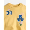 thumbnail image 2 of Wonder Nation Little Girls Crewneck Sweatshirt and Shorts Set, 2 Piece, Sizes 4-10, 2 of 3