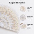 thumbnail image 4 of olkpmnmk Handheld Chinese Folding Fan, Lace Hand Fan, Summer Elegant Folding Fan for Women Men, Portable Fan With Lace Handheld Fan for Party Wedding Church Dancing Home Decoration, 4 of 8