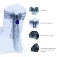thumbnail image 7 of mds Pack of 50 Organza Chair Sash Bow Sashes for Wedding Decoration -Silver Gray, 7 of 7