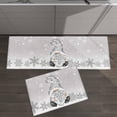 thumbnail image 4 of Christmas Kitchen Rugs and Mats Set of 1 Gnome Holding Snowflakes Gray Background Kitchen Sink Mat,Non-Slip Area Runner Rug,Washable Floor Mat for Home Dining Room Office 18"x47", 4 of 5