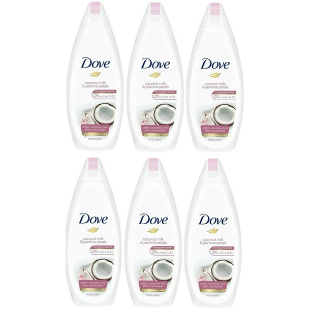 Dove Coconut Milk & Jasmine Petals Body Wash, 16.9 Ounce / 500 Ml (Pack