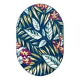 thumbnail image 3 of Unique Loom Bloom Collection Area Rug - Ambrosia (5' 3" x 7' 10" Oval Navy Blue/Green), 3 of 7
