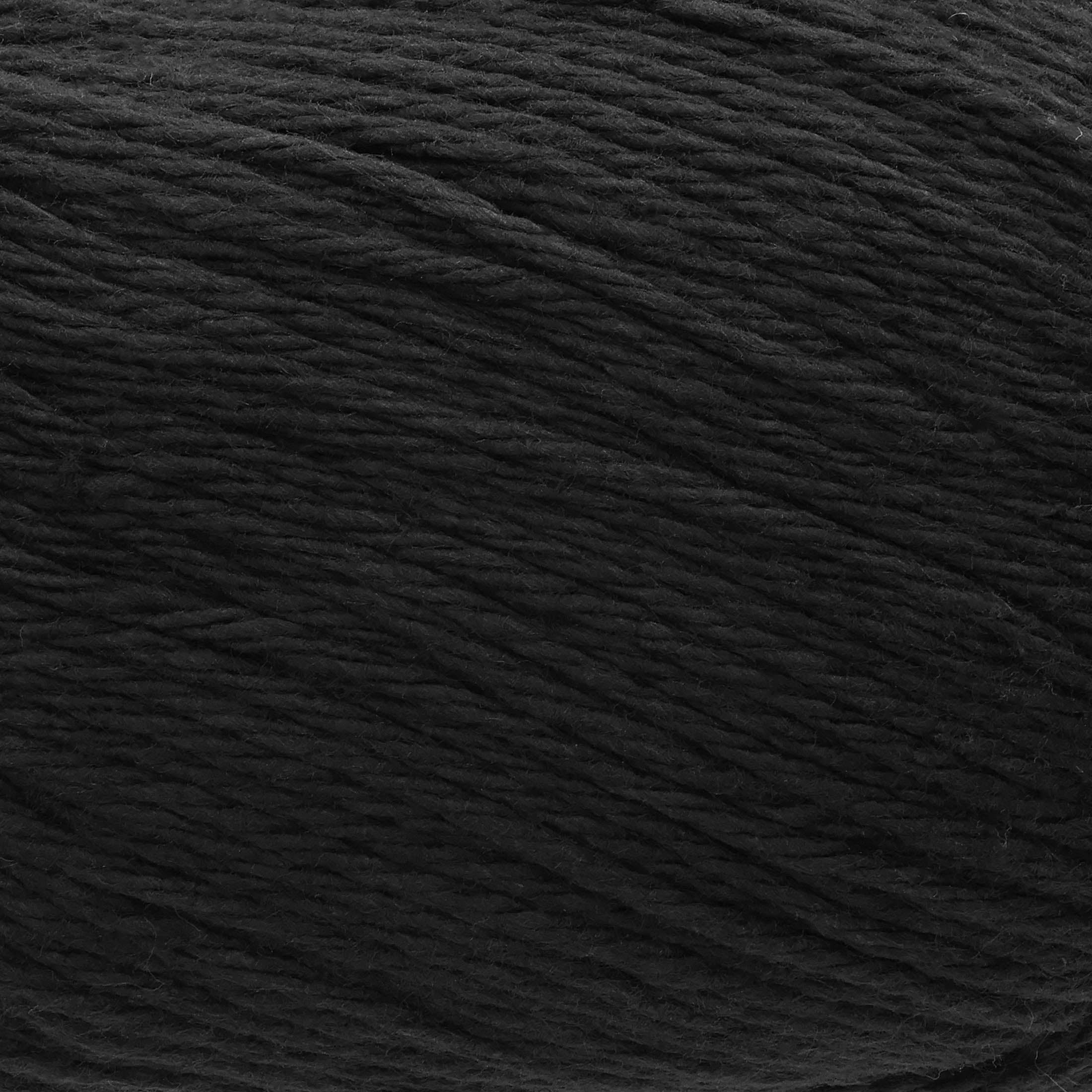 Hello Hobby Size 4 Medium Weight Cotton Black Yarn, 2.5 oz, 120 yds