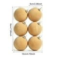 thumbnail image 4 of Wooowa Christmas Flocked Velvet Ball Ornament Set 6 Pieces 2.36 Inch Hanging Decoration for Tree Home Indoor Party and Holiday Display Use, 4 of 9