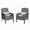 Gray, variant on Kselythan Outdoor Patio Sofa Chairs Set Of 2, Wicker Armchairs With 3.1" Thick Cushions & High Backrests, All-Weather Rattan Porch Chairs, Rattan Patio Chairs For Balcony, Deck