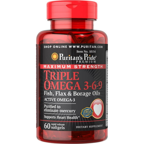Puritan's Pride Maximum Strength Triple Omega 369 Fish, Flax & Borage