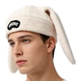 thumbnail image 2 of QASIEATN Relaxed Fit Beanie Hat for Women Ear Hat Cute Winter Fleece Solid Color Woolen Knitted Hat Headwear Hat Fall Fashion Accessories, 2 of 5