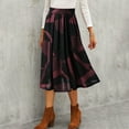 thumbnail image 3 of Vedolay Midi Skirt Womens Maxi Boho Skirt Summer Flowy Renaissance Skirt with Pockets,Red XXL, 3 of 5