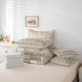 thumbnail image 6 of Manfei Rustic Geometric Stripes 7pcs Queen Bedding,Patriotic Usa Flag Bedding Comforter Set Queen,Beige,Light Gray Reversible, 6 of 7