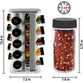 thumbnail image 2 of 20 Jar Rotating Spice Rack with Spices Included & 5-Year Free Spice Refill Program – Stainless Steel Countertop Spice Rack with 3 oz Glass Jars, 2 of 9