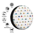 thumbnail image 3 of Bingfone Color Ships Spare Tire Cover Weatherproof Universal Wheel Protectors for RV Camper Travel Trailer SUV Truck-15 inch, 3 of 8