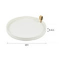 thumbnail image 2 of AMERTEER 1pc PU Leather Handle Tray Cosmetic Sundries Storage Plate Desktop Storage Tray, 2 of 8