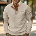 thumbnail image 2 of Sweater Mens,  Knit Sweater Men, Men's Outdoor Casual Stand Button Long Sleeve Sweater, 2 of 7