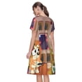 thumbnail image 7 of Lsque Bluey Print Women's Casual Dress T-Shirt Summer Short Sleeve Scoop Neck Swing Dresses, 7 of 7