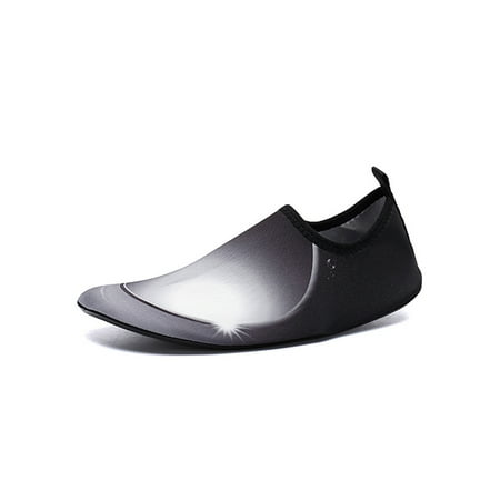 

Eloshman Girls Boys Aqua Socks Slip On Beach Shoe Barefoot Water Shoes Swim Comfort Quick Dry Sneakers Breathable Flats Light Blue Black 7