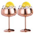 thumbnail image 4 of Shoreew Wine Glass Stainless Steel Wide-mouth Comfortable Grip Bend-resistant Durable Champagne Coupe Glasses, 4 of 7