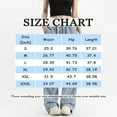 thumbnail image 3 of WTOBBY Women's High Waist Washed Straight Leg Jeans with Elastic Waist, Fashionable and Versatile Denim Pants for Casual Wear, Comfortable Daily Use with Modern Fit,Blue 2XL, 3 of 4