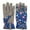 Blue, variant on Gbayxj Stylish Blue Leather Gardening Gloves for Women - Thorn Resistant, Protective, Perfect for Outdoor Work and Weeding