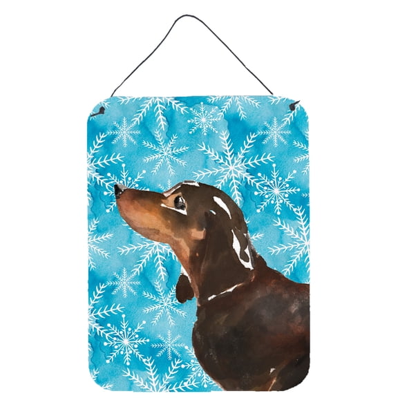 Black and Tan Dachshund Winter Wall or Door Hanging Prints