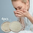 thumbnail image 2 of 4 unidades de esponjas exfoliantes de lufa para el rostro, cepillo manual de limpieza facial, esponjas naturales de lufa para masaje facial y corporal, 2 of 5