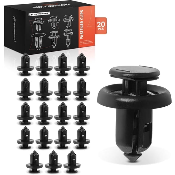 A-Premium 20 PCS Nylon Bumper Cover Car Retainer Fastener Push Pin Clips Compatible with Honda CR-V Civic Accord Pilot Odyssey Fit HR-V Ridgeline Crosstour Passport Acura MDX RDX TLX TSX TL-for 10mm