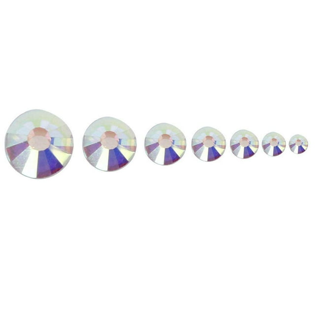 tredstone 1400 Pcs/SS8 Cristal en Verre Rond à Dos Plat Strass Gemmes Blanc AB