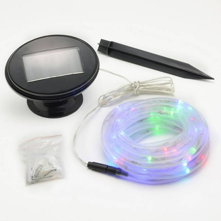 LED Concepts 50-LED Solar Rope Tube Light, 16'