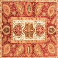 thumbnail image 1 of Ahgly Company Indoor Square Abstract Orange Modern Area Rugs, 6' Square, 1 of 4