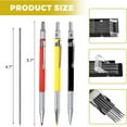 thumbnail image 3 of 3Pcs Mechanical Carpenter Pencils Set with Built-In Sharpener for Steel,Pipe Fitter Welder,Construction Woodworker A, 3 of 4