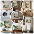 thumbnail image 6 of Abstract Nature Canvas Wall Art for Living Room Bedroom Bathroom, Vintage Minimalist Forest Green Brown Textured Canvas Art Wall Decor, Artwork for Walls Home Office Decor, 8"x8", 6 of 7