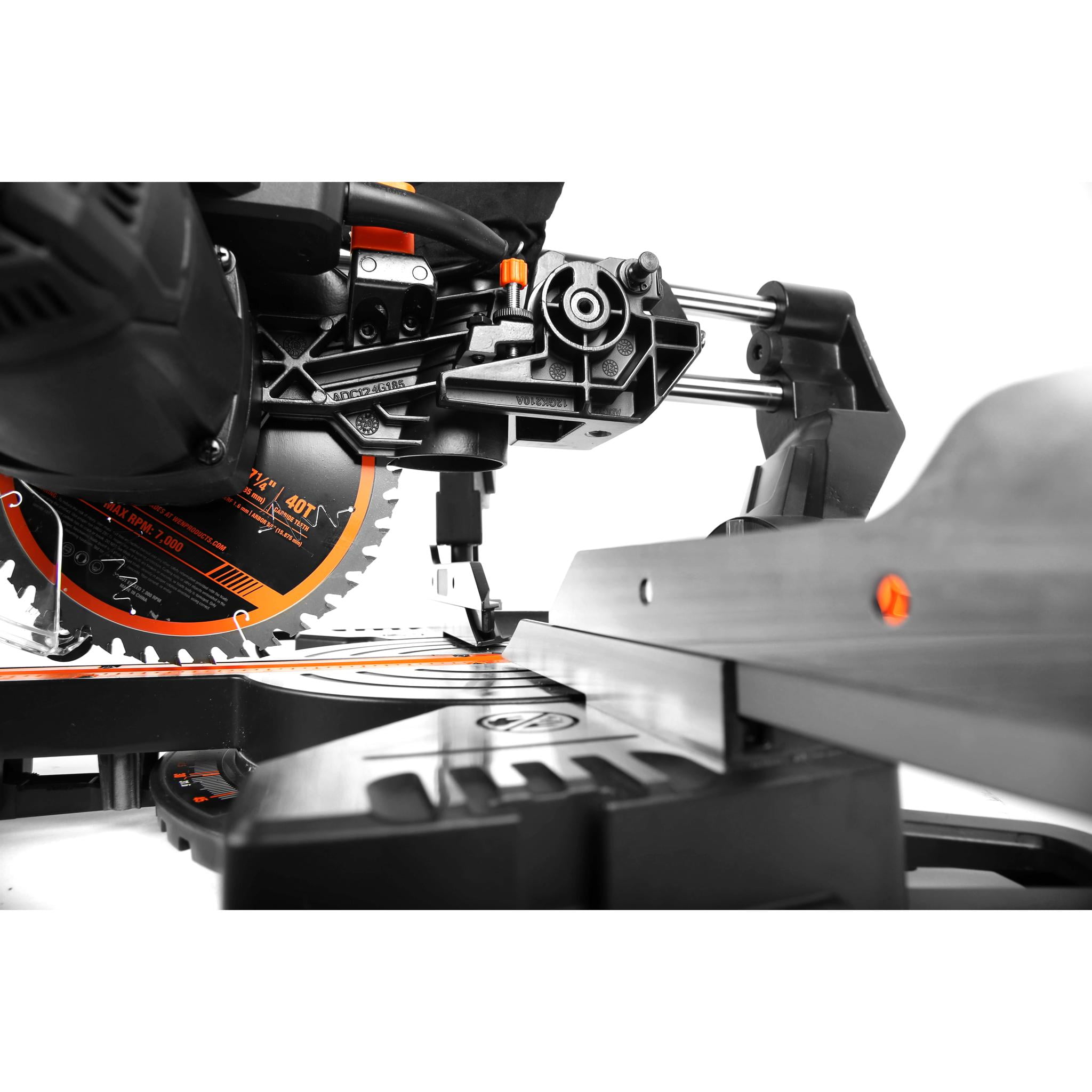 WEN 9.5-Amp 7.25-Inch Single Bevel Compact Sliding Compound Miter Saw with LED Cutline Guide
