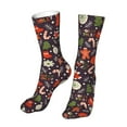 thumbnail image 6 of Xecao Winter Holiday Christmas Print Fashion No Heel Casual Crew Socks Cushioned Breathable for Men Women - Moisture wicking,Not easy to fade Suitable for daily, 6 of 7