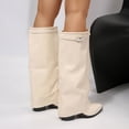 thumbnail image 4 of DeHolifer Women's Knee High Riding Boots Round Toe Block Heel Tall Boots Comfortable Pull on Boots, 4 of 8