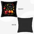 thumbnail image 6 of Set of 2 Decorative Throw Pillow Covers 18x18in - Vibrant Fruit Design on Black Background Perfect for Couch Bed or Car, 6 of 8
